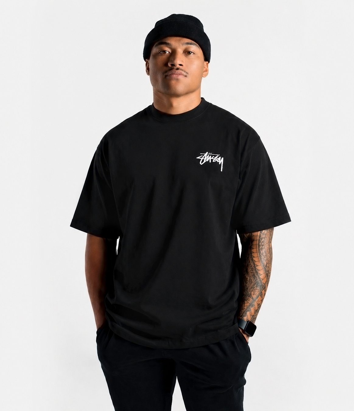 Camiseta Oversized Stussy LEGACY - Preta
