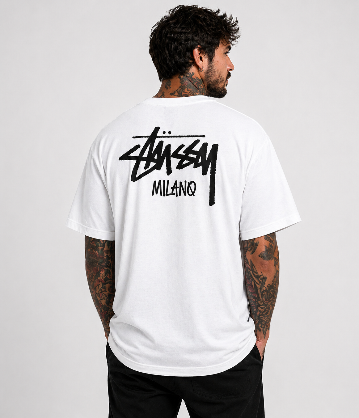 Camiseta Oversized Stussy Milano - Branca – Ferro Shop