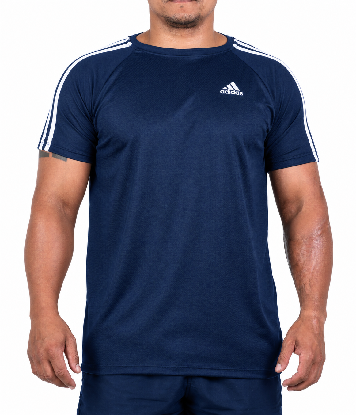 (G1 ao G4) Camiseta Dry Fit Adidas III Listras Ombro Plus